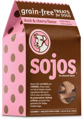 Sojos Grain-Free Duck & Cherry Flavor Dog Treats, slide 1 of 1