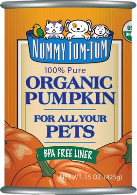 Nummy Tum-Tum Pure Organic Pumpkin Canned Dog & Cat Food Supplement, slide 1 of 1