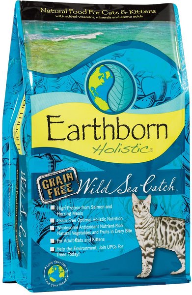 Earthborn Holistic Wild Sea Catch Grain-Free Natural Dry Cat & Kitten Food, 5-lb bag slide 1 of 7