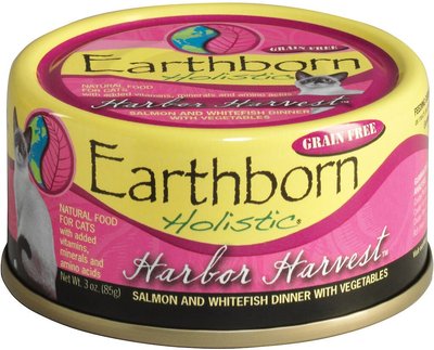 EARTHBORN HOLISTIC Harbor Harvest Grain-Free Natural Canned Cat & Kitten Food, 3-oz, case of 24 ...