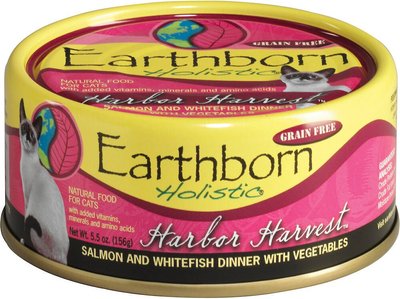 7. Earthborn Holistic Harbor Harvest Grain-Free Natural Canned Cat & Kitten Food
