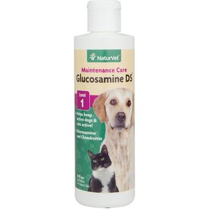 NaturVet Maintenance Care Glucosamine DS Liquid Joint Supplement for Cats & Dogs, 8-oz bottle