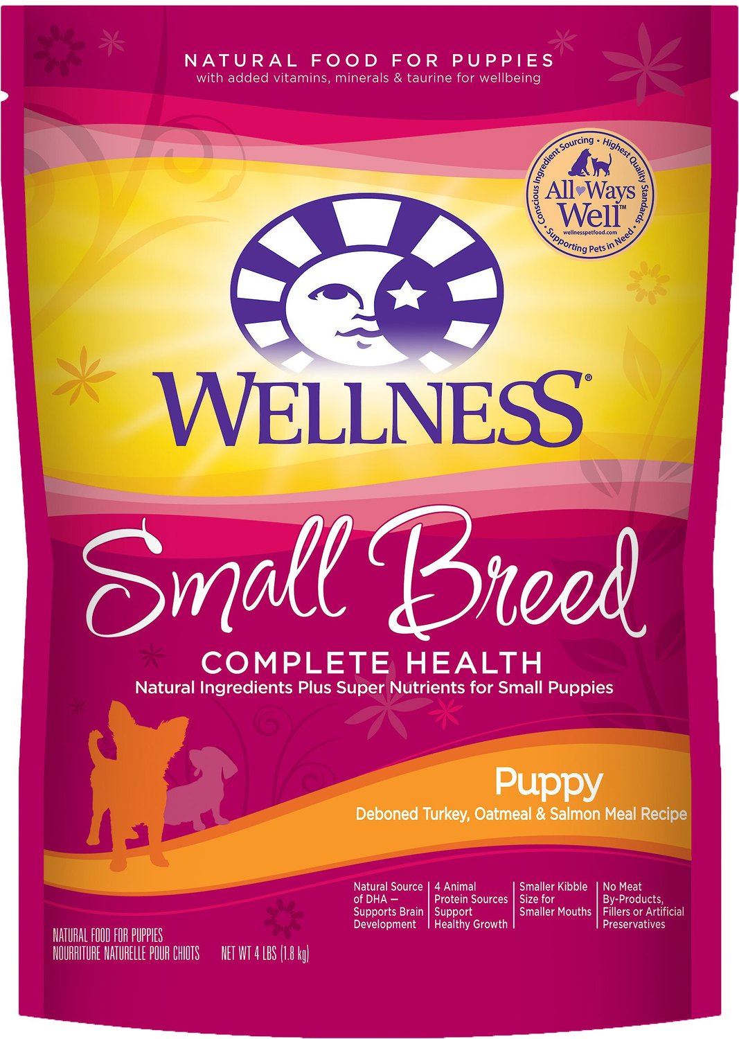 Wellness Small Breed Complete Health Puppy Turkey, Oatmeal & Salmon