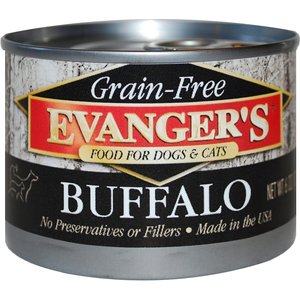 Evanger's Grain-Free Buffalo Canned Dog & Cat Food, 6-oz, case of 24