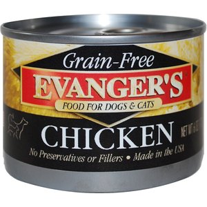 Evanger's Grain-Free Chicken Canned Dog & Cat Food, 6-oz, case of 24
