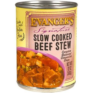 Evanger's Signature Series Slow Cooked Beef Stew Grain-Free Canned Dog Food, 12-oz, case of 12
