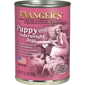 Evanger's Classic Recipes Puppy Canned Dog Food, 12.8-oz, case of 12