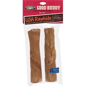 Castor & Pollux Good Buddy USA Rawhide Sticks Dog Treats, 7-in, 2 pack