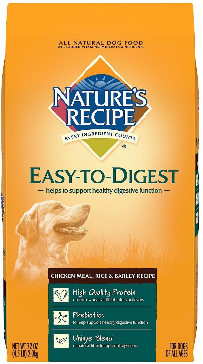Nature's Recipe Easy-To-Digest Chicken Meal, Rice & Barley ...