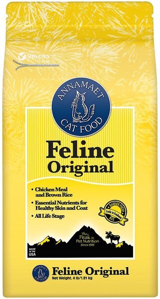 Annamaet Chicken Meal & Brown Rice Original Formula Dry Cat Food, 20-lb bag slide 1 of 2