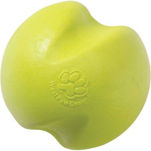 West Paw Zogoflex Jive Tough Ball Dog Toy, Granny Smith, Small