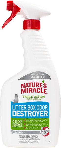 Nature's Miracle Just For Cats Litter Box Odor Destroyer Spray, 24-oz spray slide 1 of 6