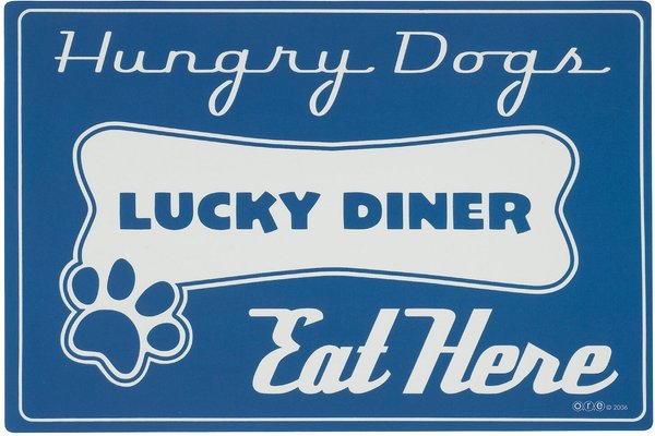 ORE Pet Lucky Diner Placemat, Blue slide 1 of 1