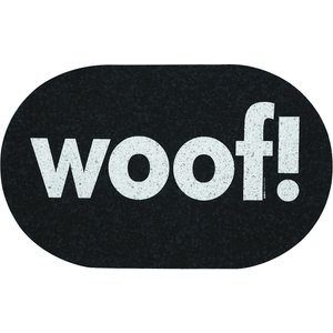 ORE Pet Recycled Rubber Oval Woof Placemat, Mini