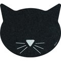 ORE Pet Recycled Rubber Black Cat Face Placemat