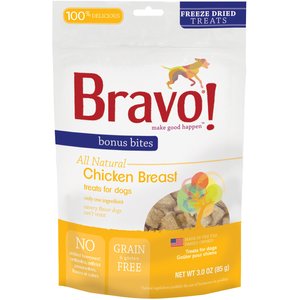 Bravo! Bonus Bites Chicken Breast Freeze-Dried Dog Treats, 3-oz bag