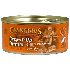Evanger's Classic Recipes Beef it Up Dinner Grain-Free Canned Cat Food, 5.5-oz, case of 24