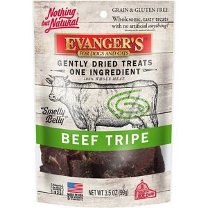 Evanger's Nothing but Natural Beef Tripe Gently Dried Dog & Cat Treats, 3.5-oz bag