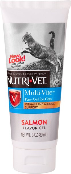 Nutri-Vet Multi-Vite Salmon Flavored Gel Multivitamin for Cats, 3-oz tube slide 1 of 6