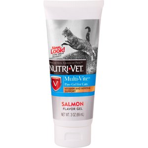 Nutri-Vet Multi-Vite Salmon Flavored Gel Multivitamin for Cats, 3-oz tube