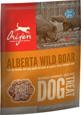 ORIJEN Alberta Wild Boar Singles Freeze-Dried Dog Treats, slide 1 of 1