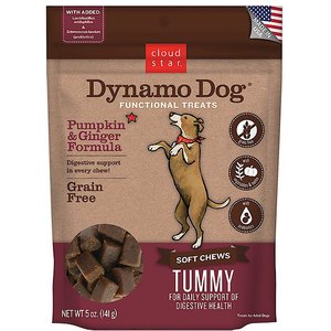 Cloud Star Dynamo Dog Tummy Soft Chews Pumpkin & Ginger Formula Grain-Free Dog Treats, 14-oz bag