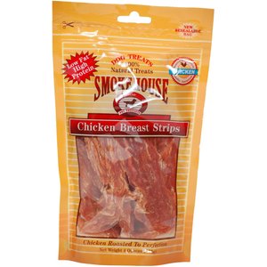 Smokehouse Chicken Breast Strips Dog Treats, 4-oz bag