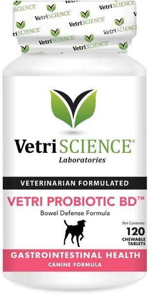 VetriScience Vetri Probiotic BD Chewable Tablets Digestive Supplement for Dogs, 120 count slide 1 of 4