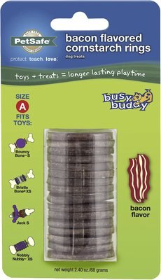Busy Buddy Bacon Flavored Cornstarch Rings Dog Treats, slide 1 of 1