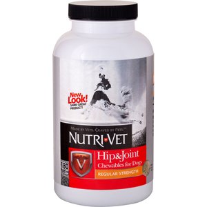 Nutri-Vet Regular Strength Chewable Tablets Joint Supplement for Dogs, 180 count