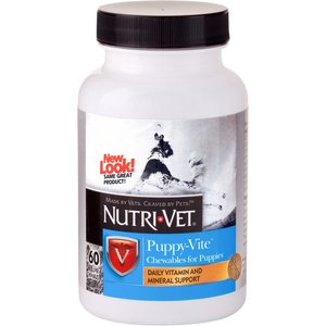 Nutri-Vet Puppy-Vite Chewable Tablets Multivitamin for Dogs, 60 count