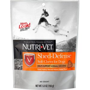 Nutri-Vet Shed Defense Seafood & Fish Flavored Soft Chews Skin & Coat Supplement for Dogs, 5.3-oz bag