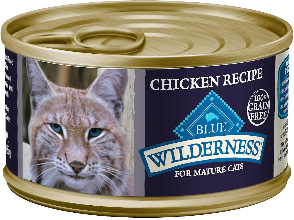 Blue Buffalo Wilderness Mature Chicken Recipe GrainFree Canned Cat