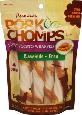 Premium Pork Chomps Sweet Potato Wrapped Twists Dog Treats, slide 1 of 1