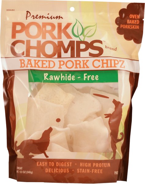 Premium Pork Chomps Baked Chipz Dog Treats, 12-oz bag slide 1 of 5
