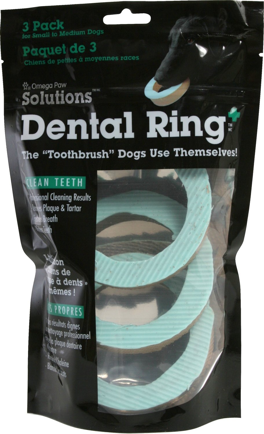 OMEGA PAW Dog Dental Ring, Small/Medium 