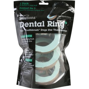 Omega Paw Dental Ring Medium/Large Dental Dog Treat, 3 count
