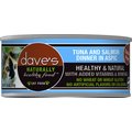 Dave's Pet Food Naturally Healthy Grain-Free Tuna & Salmon Dinner in Aspic Canned Cat Food, 5.5-oz, case of 24