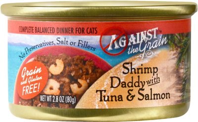 Against the Grain Shrimp Daddy with Tuna & Salmon Dinner Grain-Free Canned Cat Food, slide 1 of 1