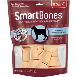 SmartBones Small Chicken Chew Bones Dog Treats, 6 pack