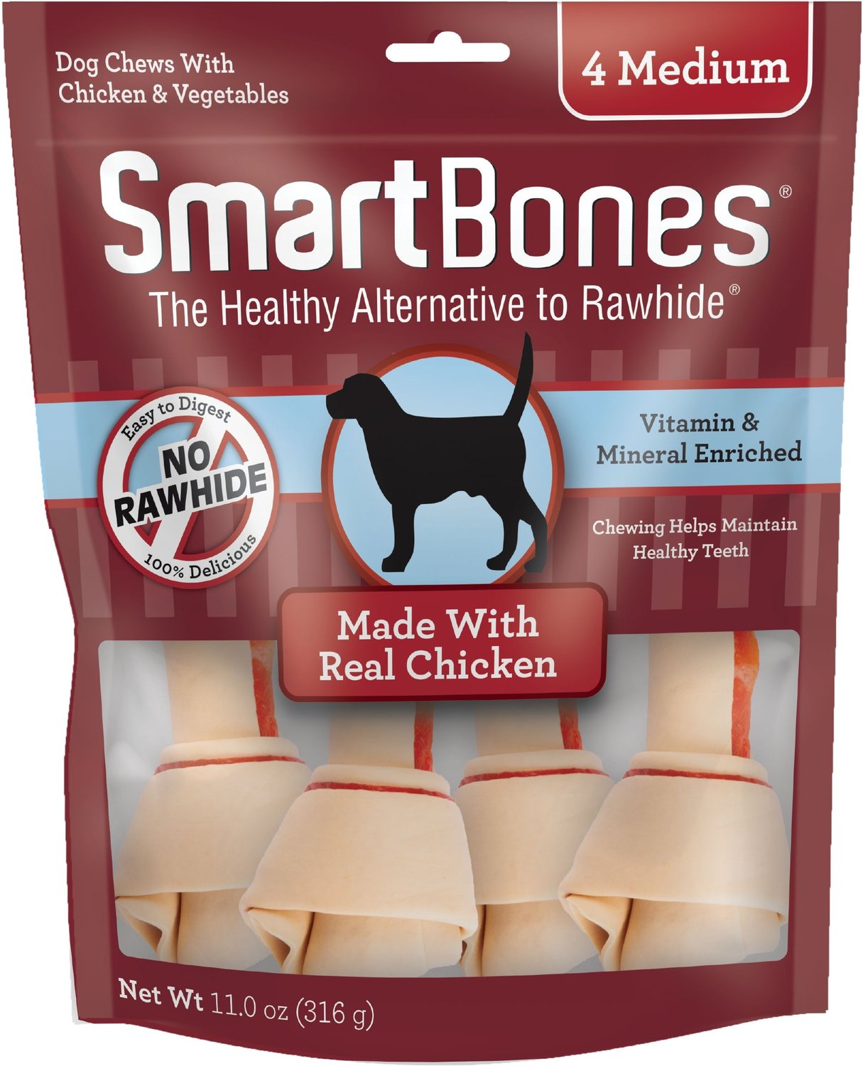 SMARTBONES Medium Chicken Chew Bones 
