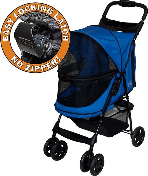 Pet Gear Happy trails No-Zip Pet Stroller, Sapphire slide 1 of 2