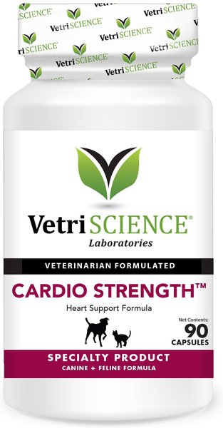 VetriScience Cardio Strength Capsules Heart Supplement for Cats & Dogs, 90 count slide 1 of 4