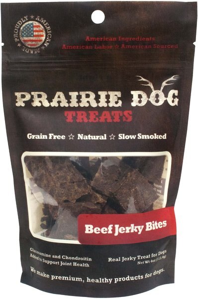 Prairie Dog Beef Jerky Bites Dog Treats, 4-oz bag slide 1 of 4