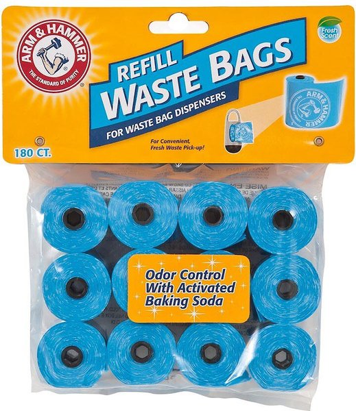Arm & Hammer Disposable Waste Bag Refills, Blue, 180 count slide 1 of 2
