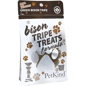 PetKind Green Bison Tripe Formula Grain-Free Dog & Cat Treats, 6-oz bag