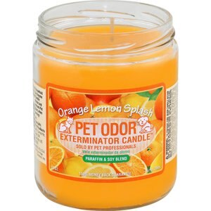 Pet Odor Exterminator Orange Lemon Splash Deodorizing Candle, 13-oz jar