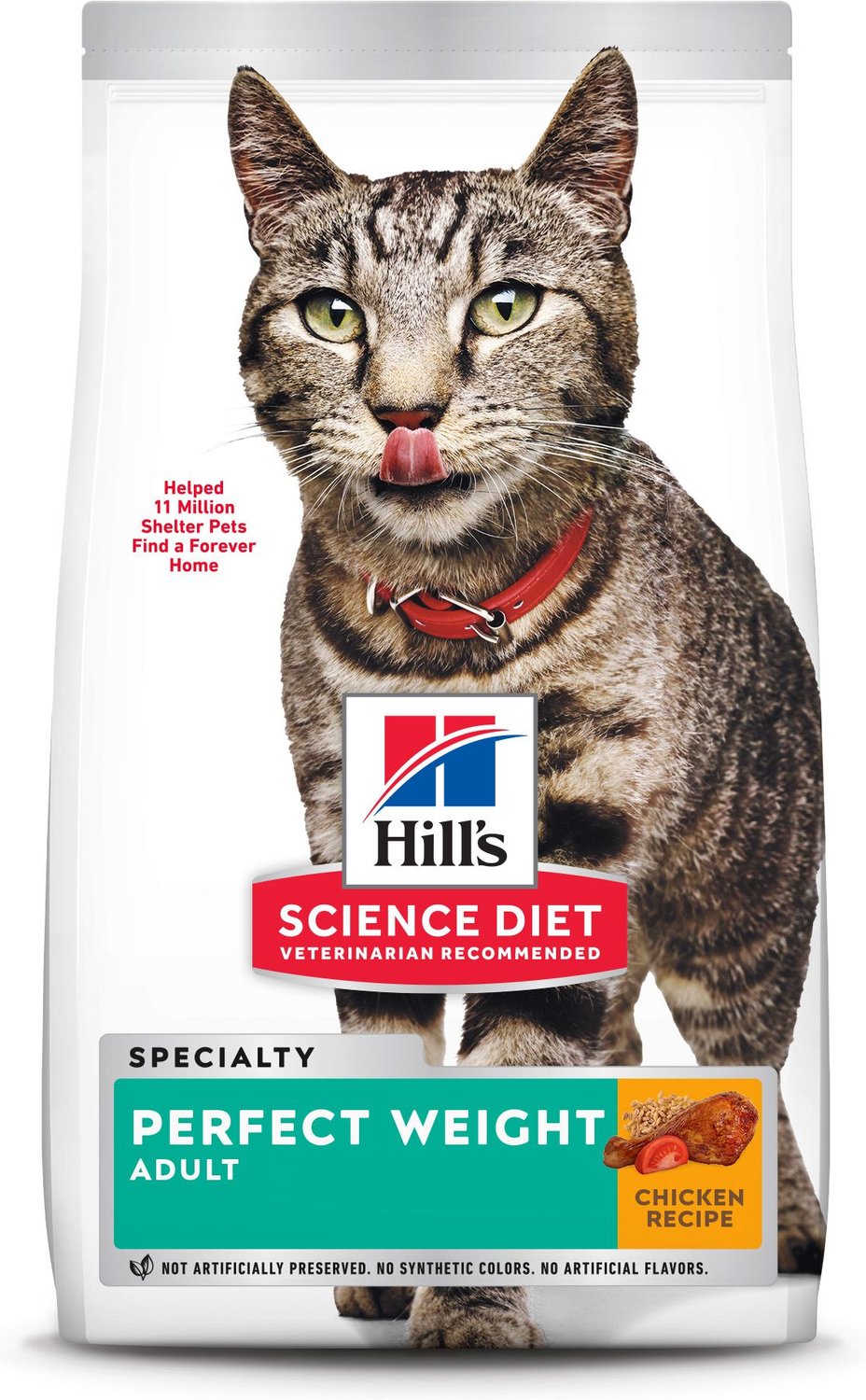 Hill's Science Diet Adult Perfect Weight Dry Cat Food, 15lb bag