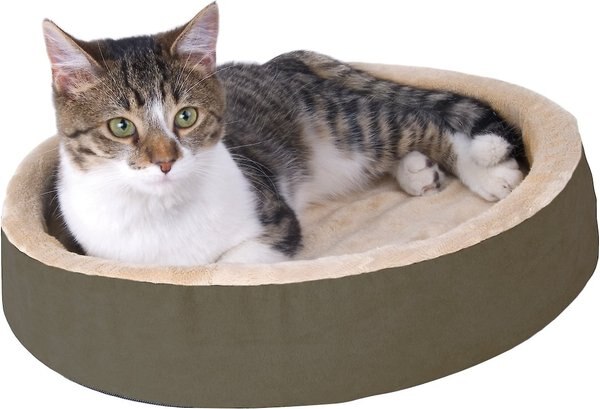 K&H Pet Products Thermo-Kitty Cuddle Up, Mocha slide 1 of 9