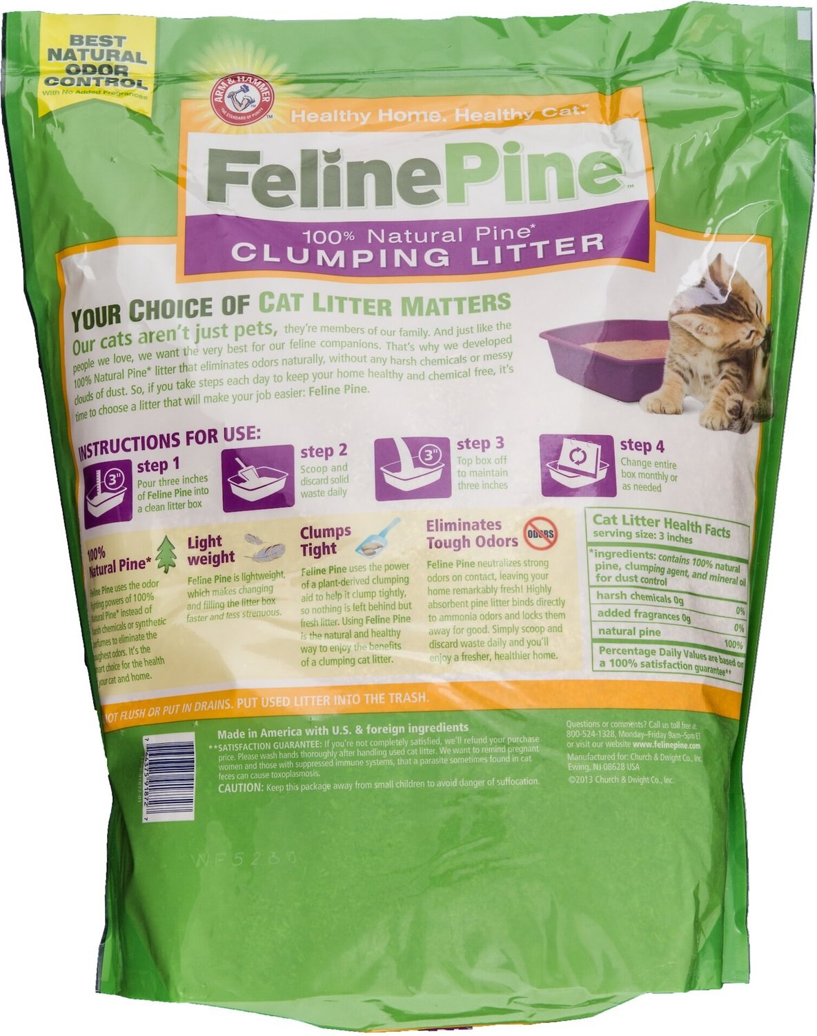 Feline Pine Scoop Clumping Cat Litter, 14lb bag